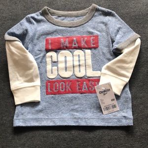 Long sleeve baby boy graphic tee shirt